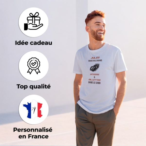 T-shirt Blanc 100% coton Personnalisable